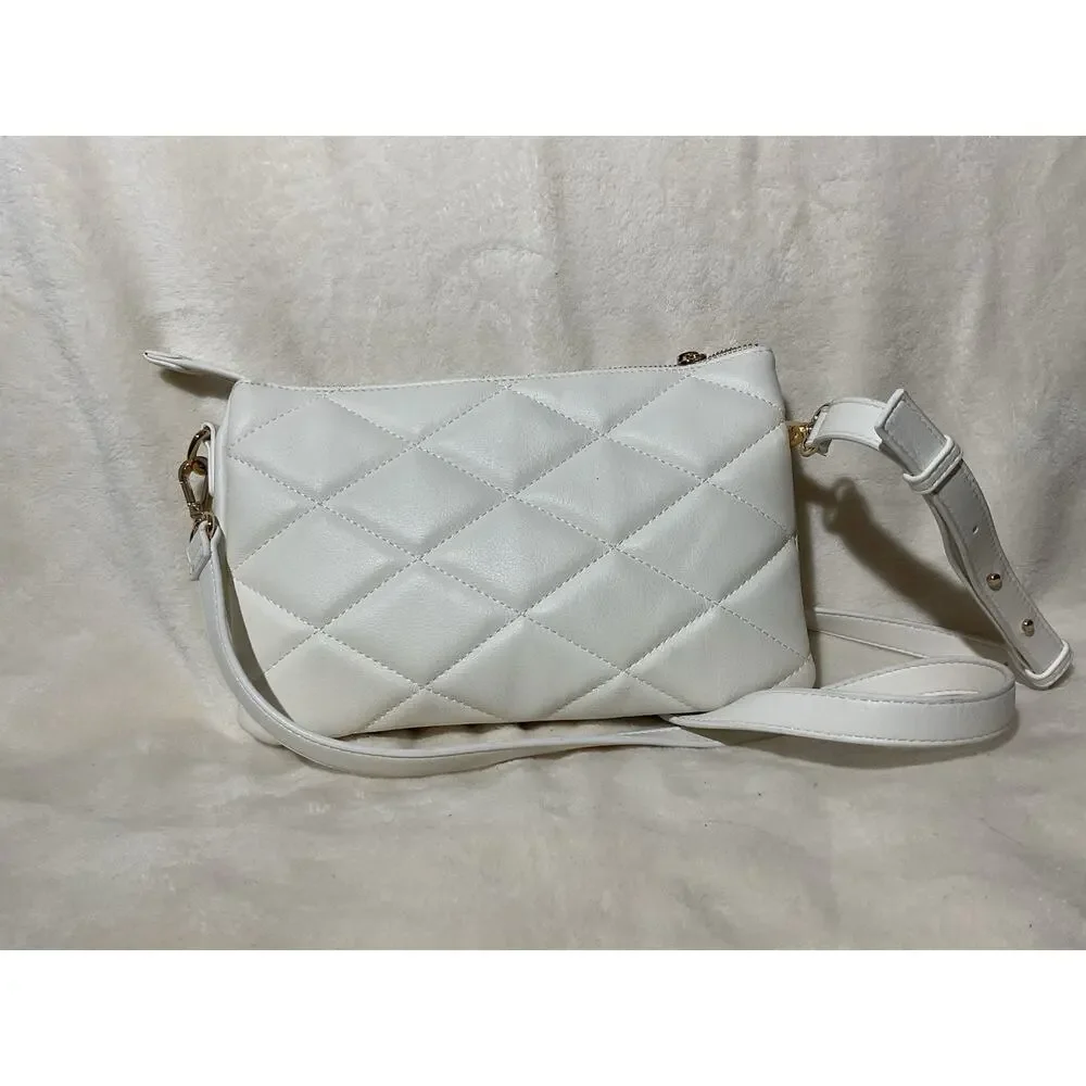 Ivory With Gold Accents Purse Shoulder Strap Handbag